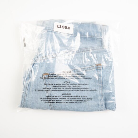 ABERCROMBIE & FITCH The Mom Short High Rise Curve Love jean shorts size 28 - Picture 5 of 5